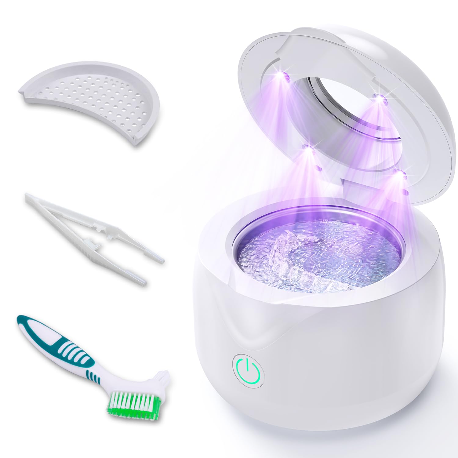 ITSHINY Nettoyeur Ultrasons 45000Hz 200ml Lampe UV 25W Ultrasonic Cleaner