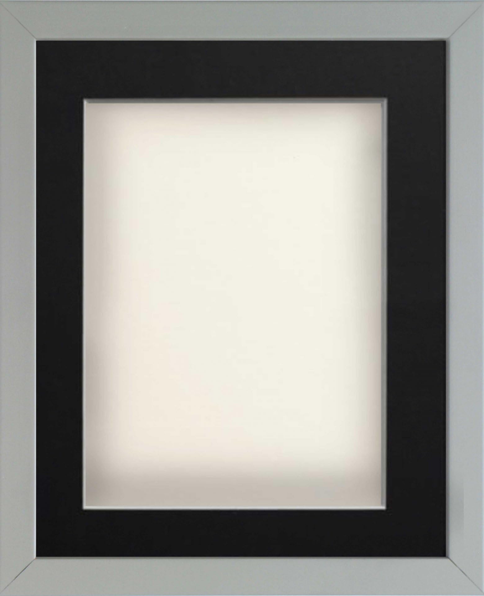 Frame Company Radcliffe Grey 12x10 with Ivory BB and Black Mount for 9x7