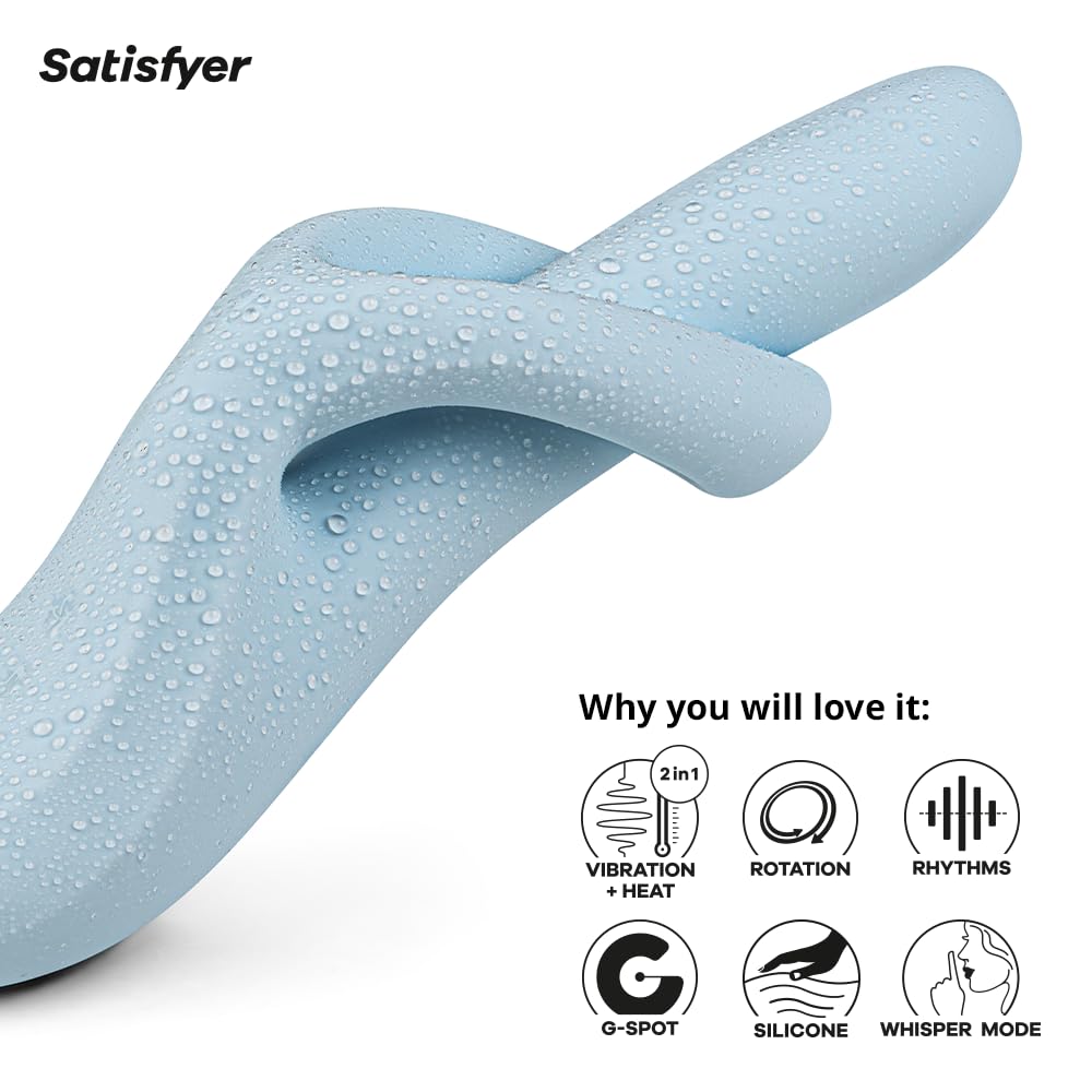 Satisfyer Heat Flex 4 Dildo Vibrator | Con Funzione di Rotazione e Calore | Impermeabile (IPX7) | Silicone delicato sulla Pelle | Sex Toys per Donne | Giocattoli sessuali Sex Toy