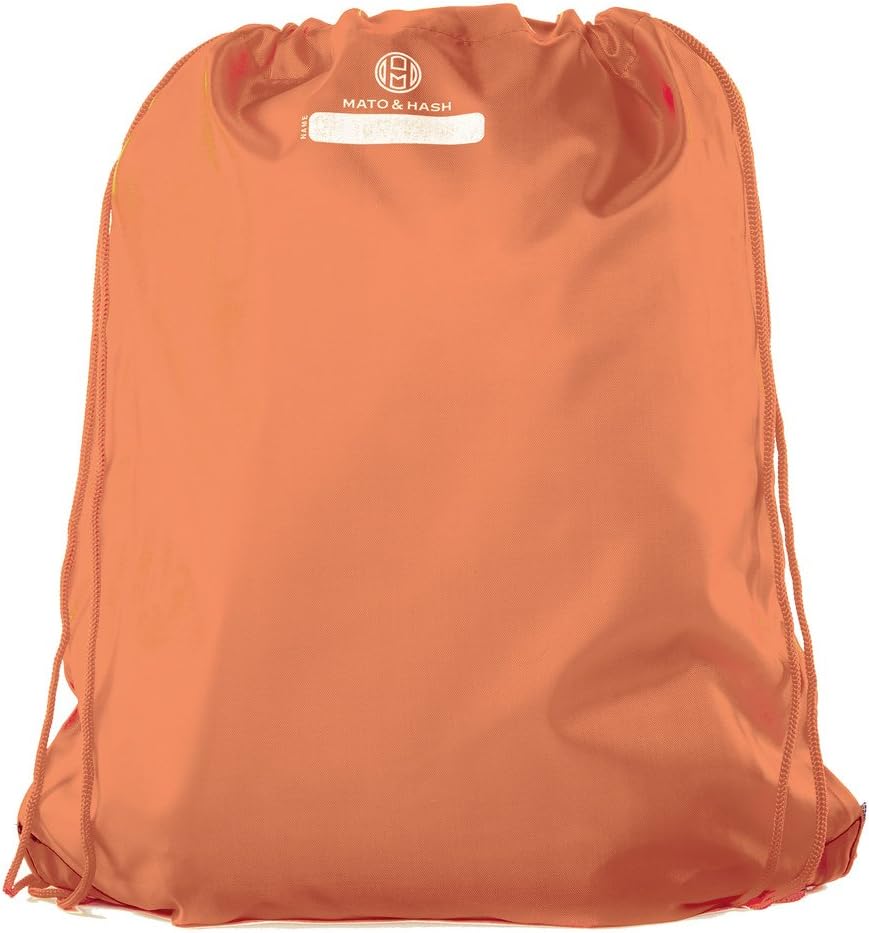 Mato & Hash Basketball Drawstring Bags with 3,6, and 10 pack Bulk Options 10PK Orange CA2500Basketball S1