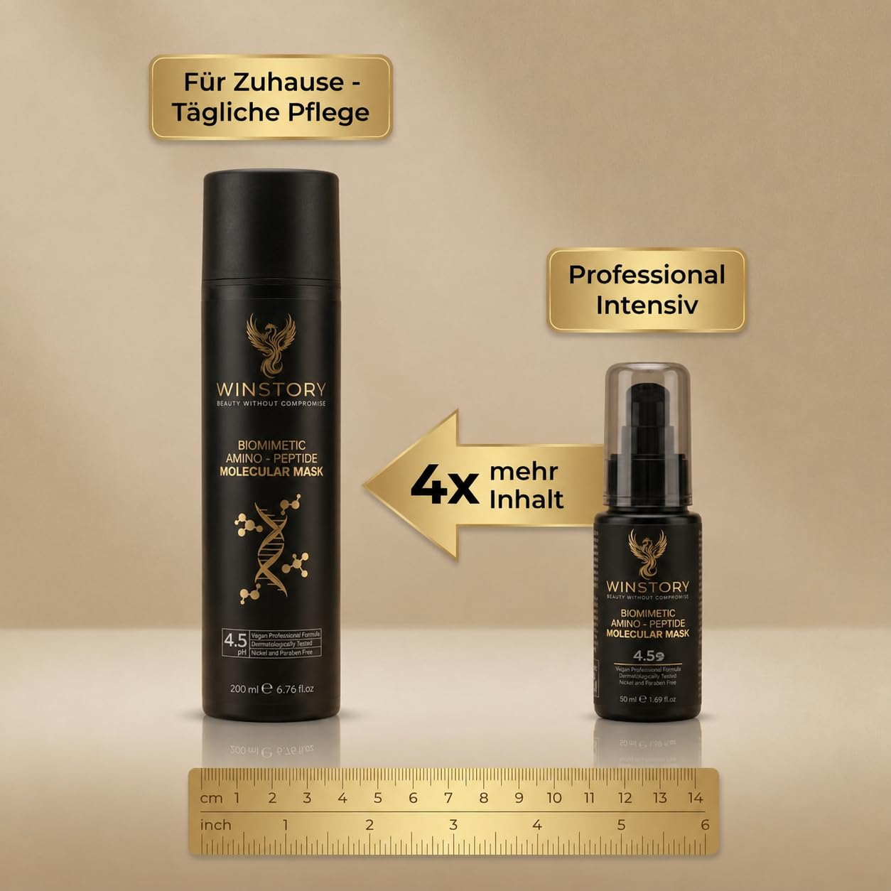 Biomimetyczna maseczka do włosów molekularna z aminopeptydami do odbudowy włosów bez spłukiwania WinStory - 200 ml
