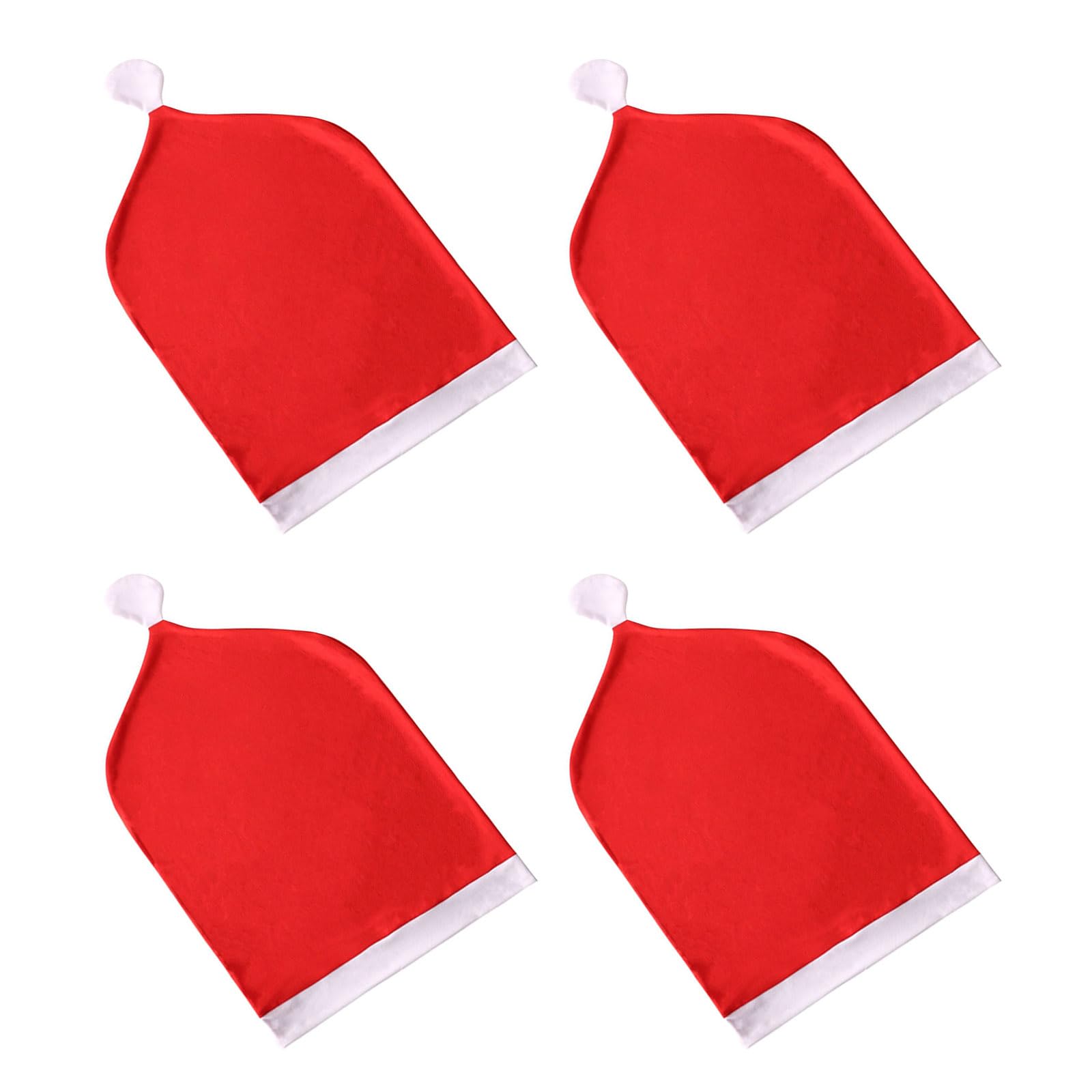 ZIRANU Chair Back Christmas Kitchen Chair Slipcovers in Santa Hat Shape for Holiday Decoration Chair Covers