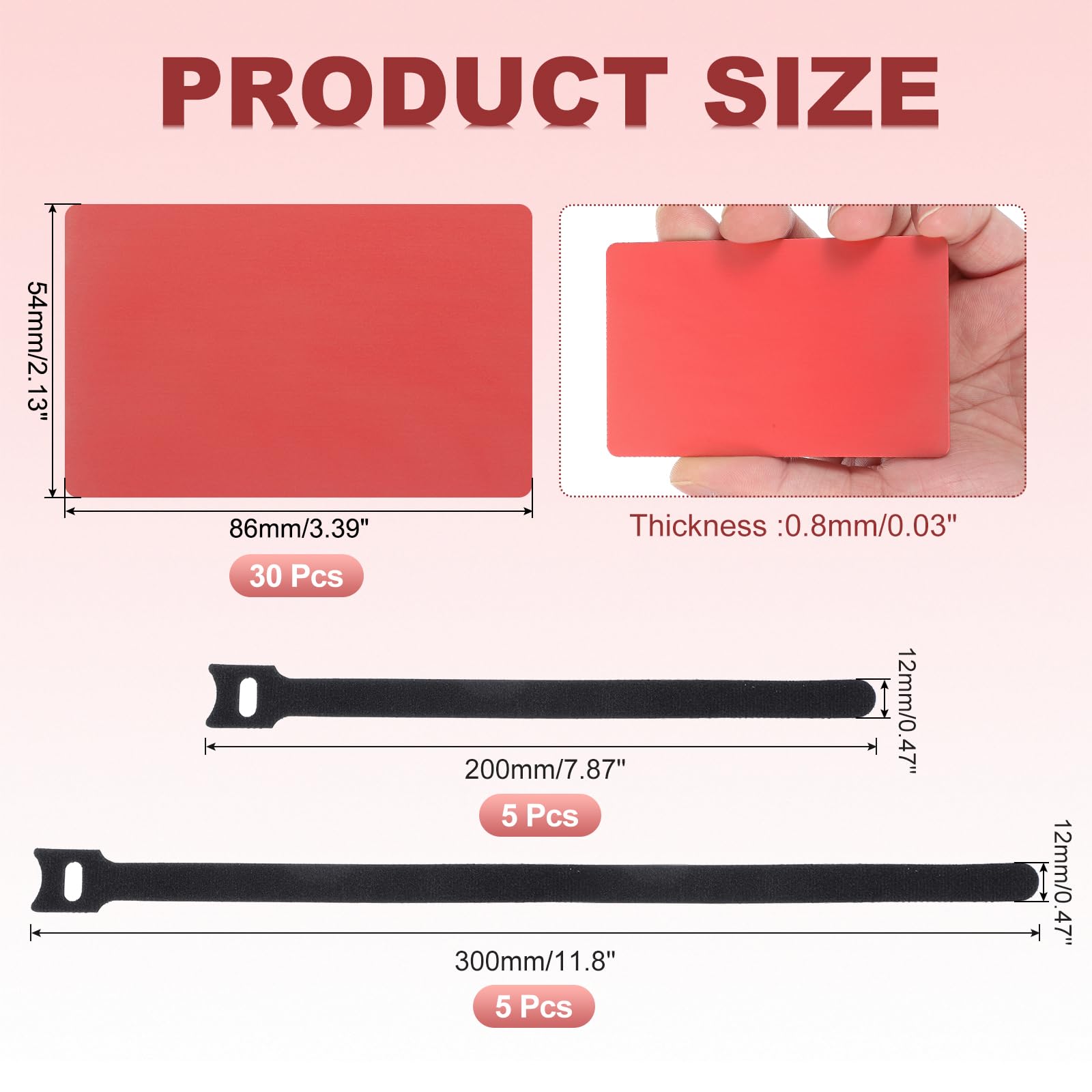 QUARKZMAN Biglietto Da Visita In Metallo 0.8mm x Pollici Spesso Alluminio Grezzo Per Incisione Biglietti Per Ufficio Nome Carte Regalo Fai Da Te Rosso Pezzi.