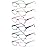 Henotin 6-Pack Reading Glasses Blue Light Blocking Anti Eyestrain Computer Reading Glasses for Women and Men Readers (Mix Color-D, 1.75, Diopters)