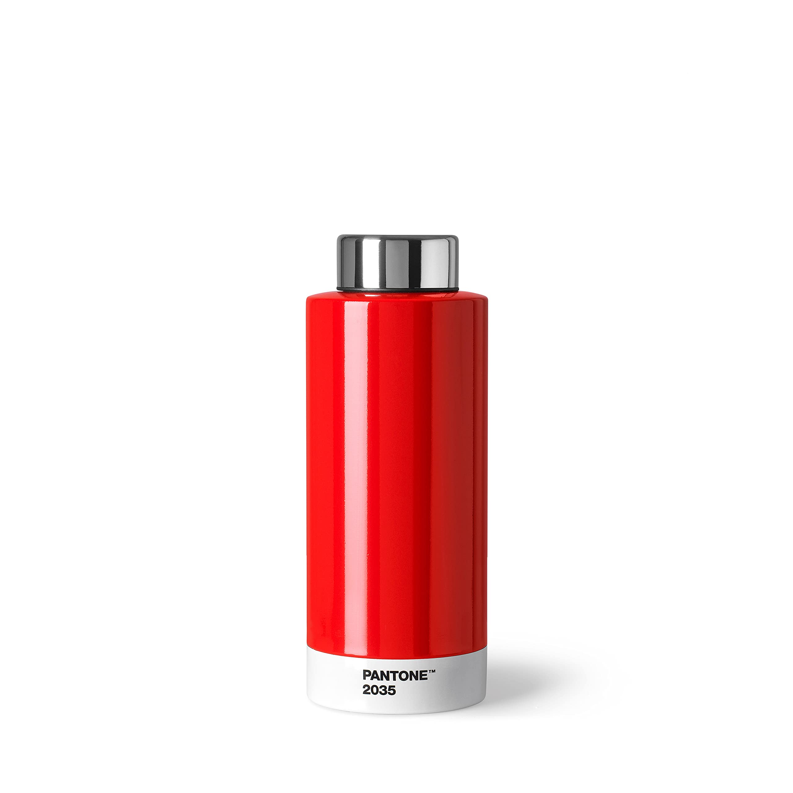 PANTONE Bouteille d'eau thermo-isolante à double paroi en acier inoxydable - 500 ml - Rouge 2035