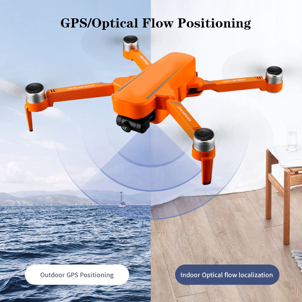 Drone GPS con videocamera HD 6K, droni quadrirotori RC per Adulti, Motore brushless, Giunto cardanico autostabilizzante a 2 Assi, Tempo di Volo 90 Minuti, Trasmissione FPV 5GHZ (3 batterie)