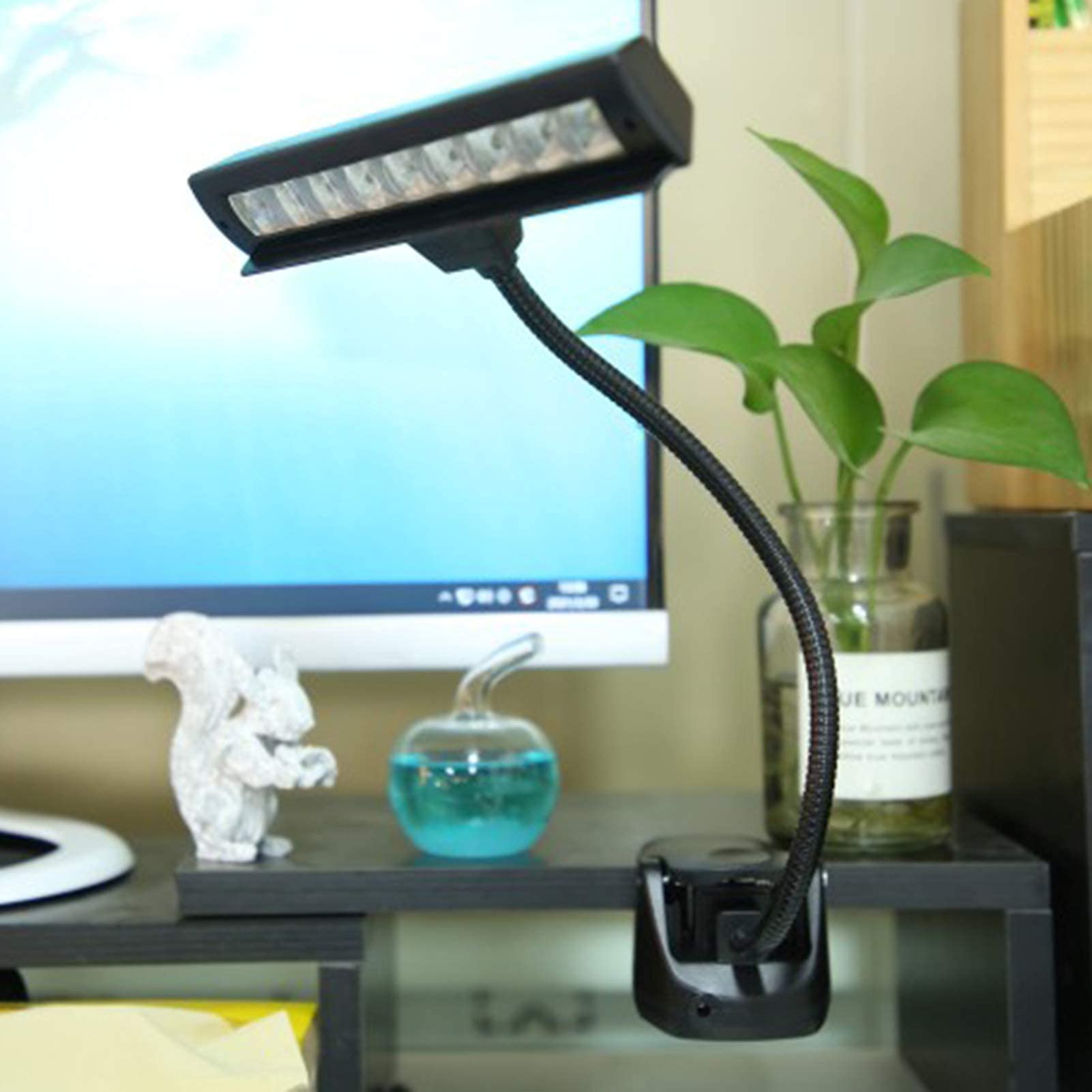 LiebeWH Lámpara de Música LED Luz de Lectura LED Lámpara de Atril de Música con Clip Cuello Ajustable USB Profesional Lampara Partituras 2 Modos de Iluminación