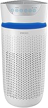 HoMedics TotalClean Tower Air Purifier HEPA Filter 4-in-1 Purifying, Carbon Odor Filter for Large Rooms, Home Office, White