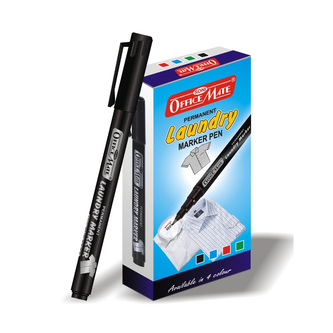 - Fine Tip Laundry Markers – Black | Fabric Marker | Waterproof, Fade-Resistant | 1.09 mm Tip | For Uniforms, Bags & Labels | Pack of 10