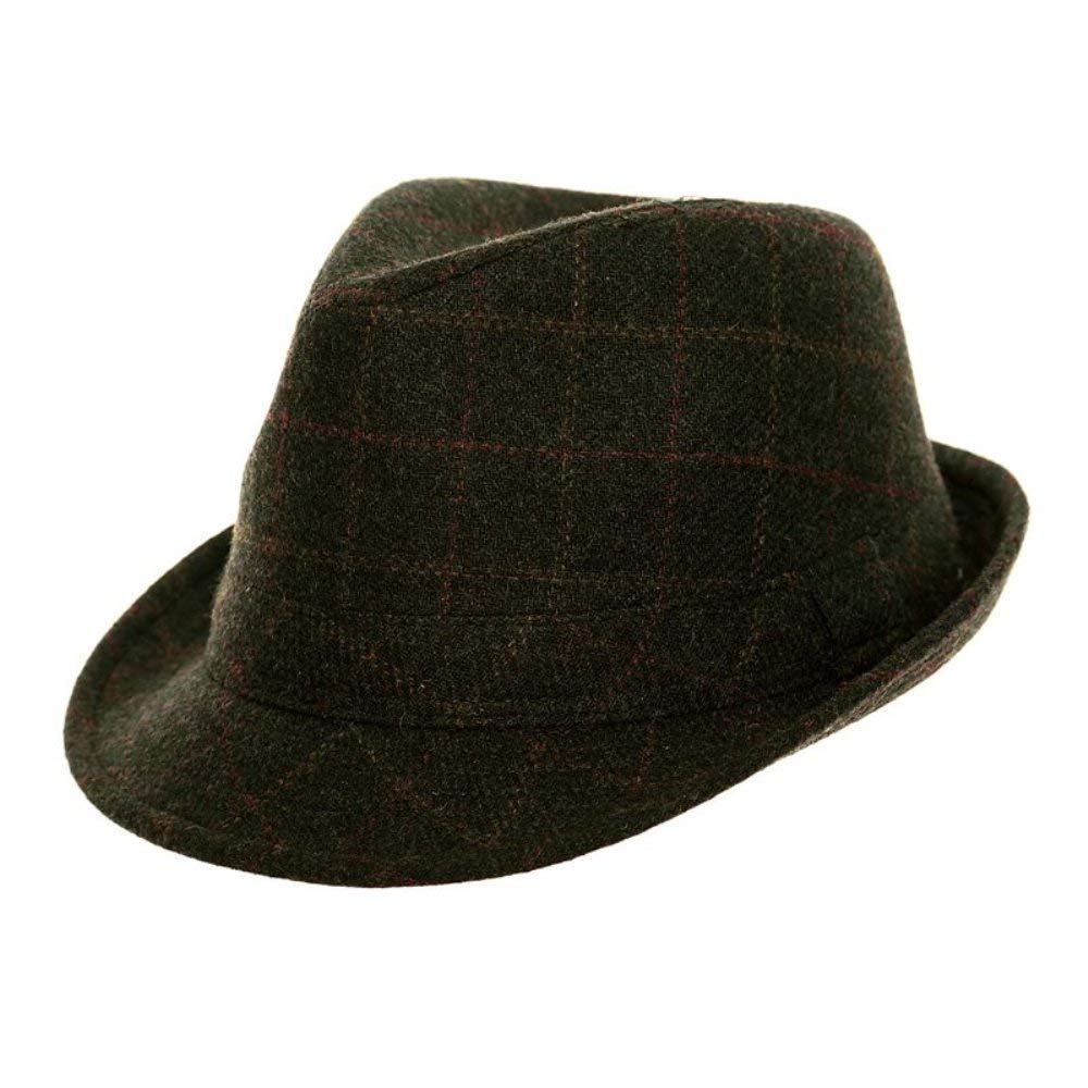 Jmc Men's Green New Adults Unisex Tweed Trilby Hat (57Cm, )