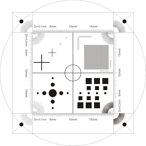 Miniatura 4 de 2 reglas para microscopio, calibración de micrómetro, línea deslizante, ancho de partículas, herramienta de medición de diámetro de alta precisión,