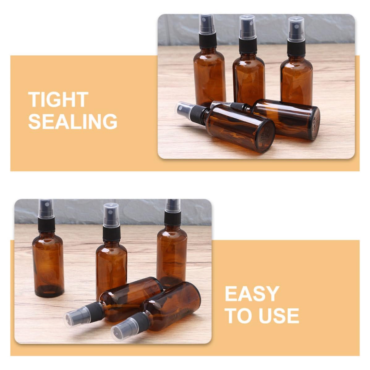 Lot de 10 Flacons Vaporisateurs Rechargeables en Verre 100ml, Compacts et Anti-fuite, pour Parfums et Huiles, Faciles à Transporter en Paquet à Dos ou Valise