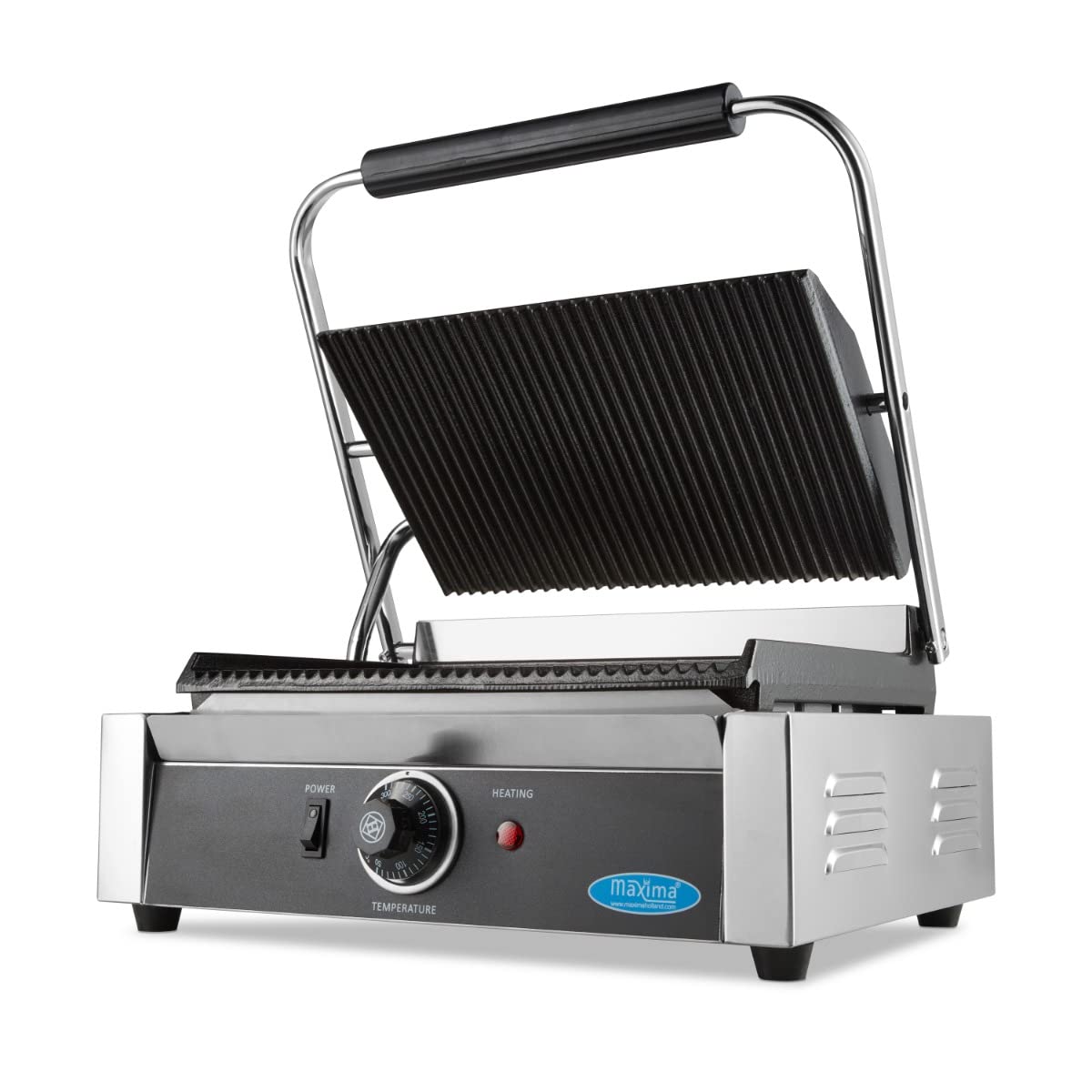 Maxima Gril de contact gastro – Rainuré – Plaque de cuisson simple – 33,5 cm