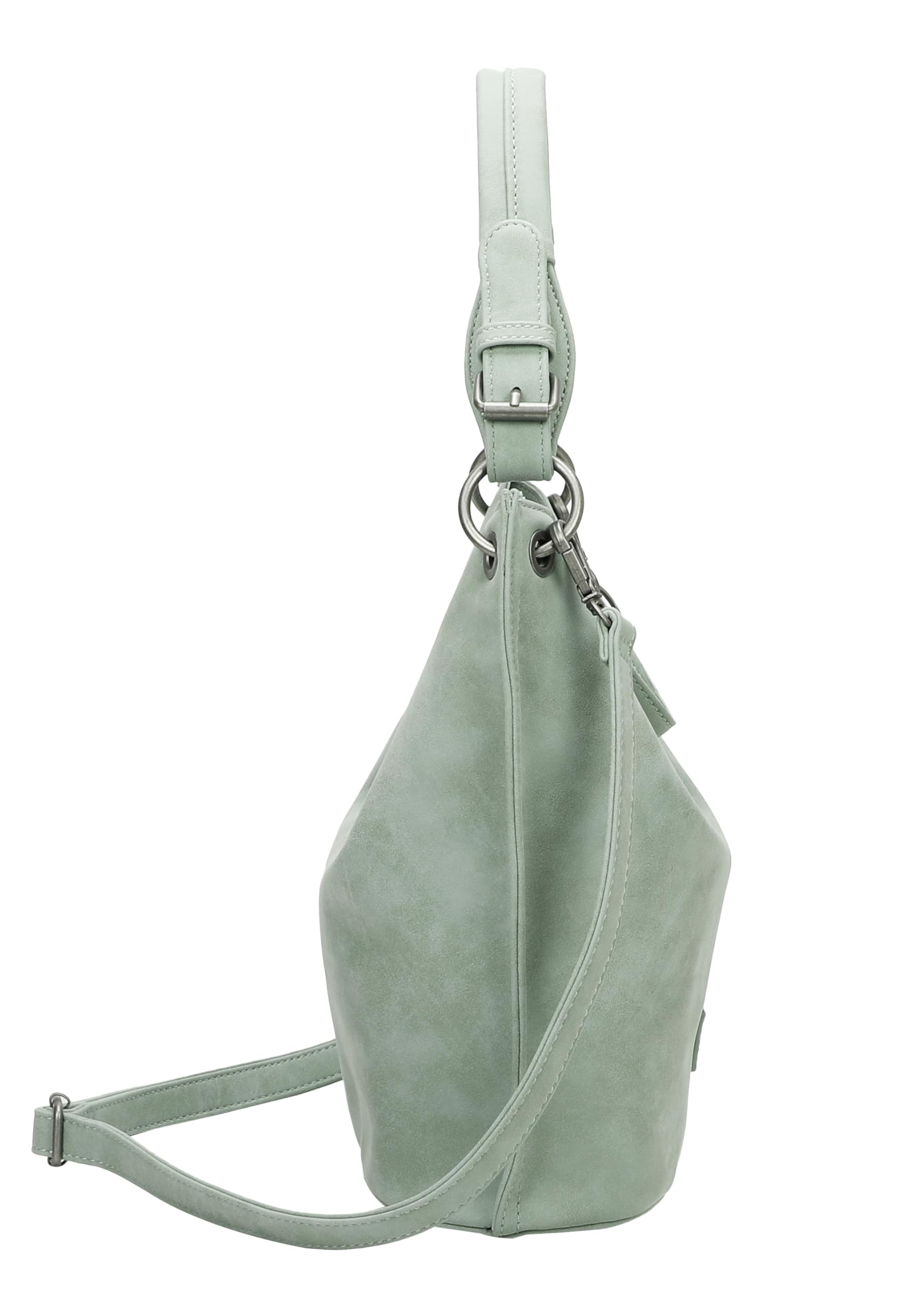 Fritzi31N Vintage Hobo Bag Damen Umhängetasche Handtasche Schultertasche Freizeit Reise City vegane Lederoptik 28 x 26 x 13 cm – Schwarz, Rosa, Braun, Türkis, Grün, Grau, Beige, Pink, Violett, Blau