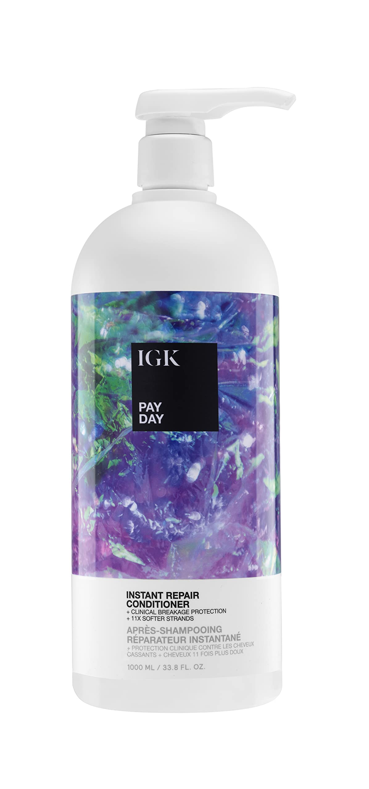 IGK Pay Day Conditioner Liter – Moisturizing Shampoo for Dry, Damaged, or Chemically Treated Hair