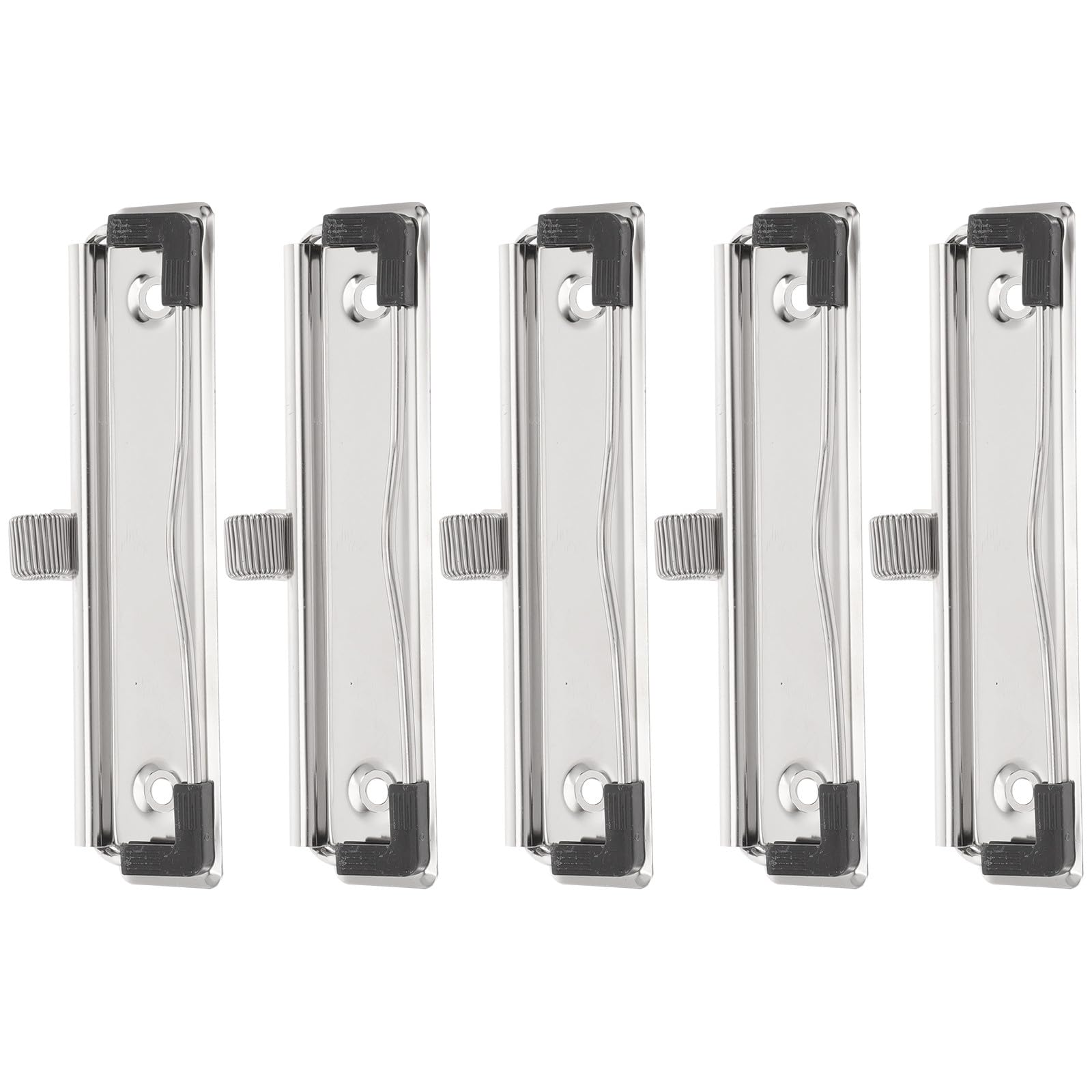 Set 5 Clip per Portablocco in Metallo Argento Pinza Forte e Resistente per Uffici e Uso Domestico Design Minimalista e Funzionale