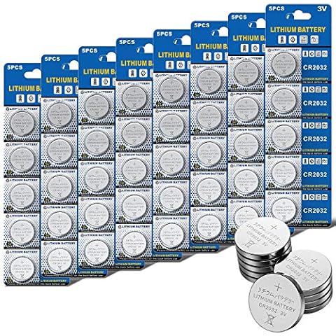 GutAlkaLi CR2032 Lithium 3V Battery, Electronic Coin Cell Button for Toys Calculators Watches (40 Pcs) Cover