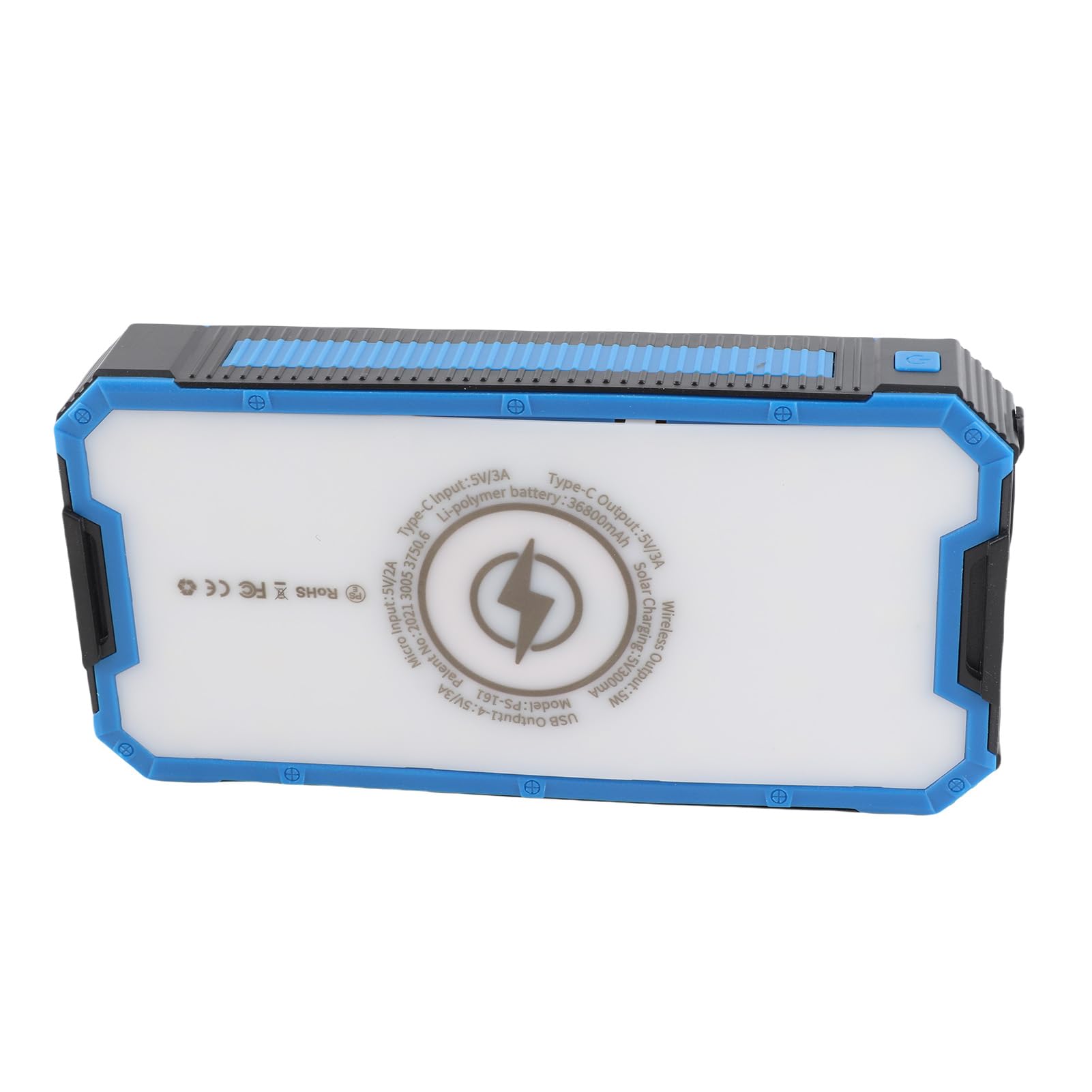 Chrees Solar-Powerbank, 36800 MAh, Schnell Aufladbarer, Tragbarer Externer Akku für Outdoor-Camping, 34 LEDs, USB-Solar-Powerbank Zum Wandern