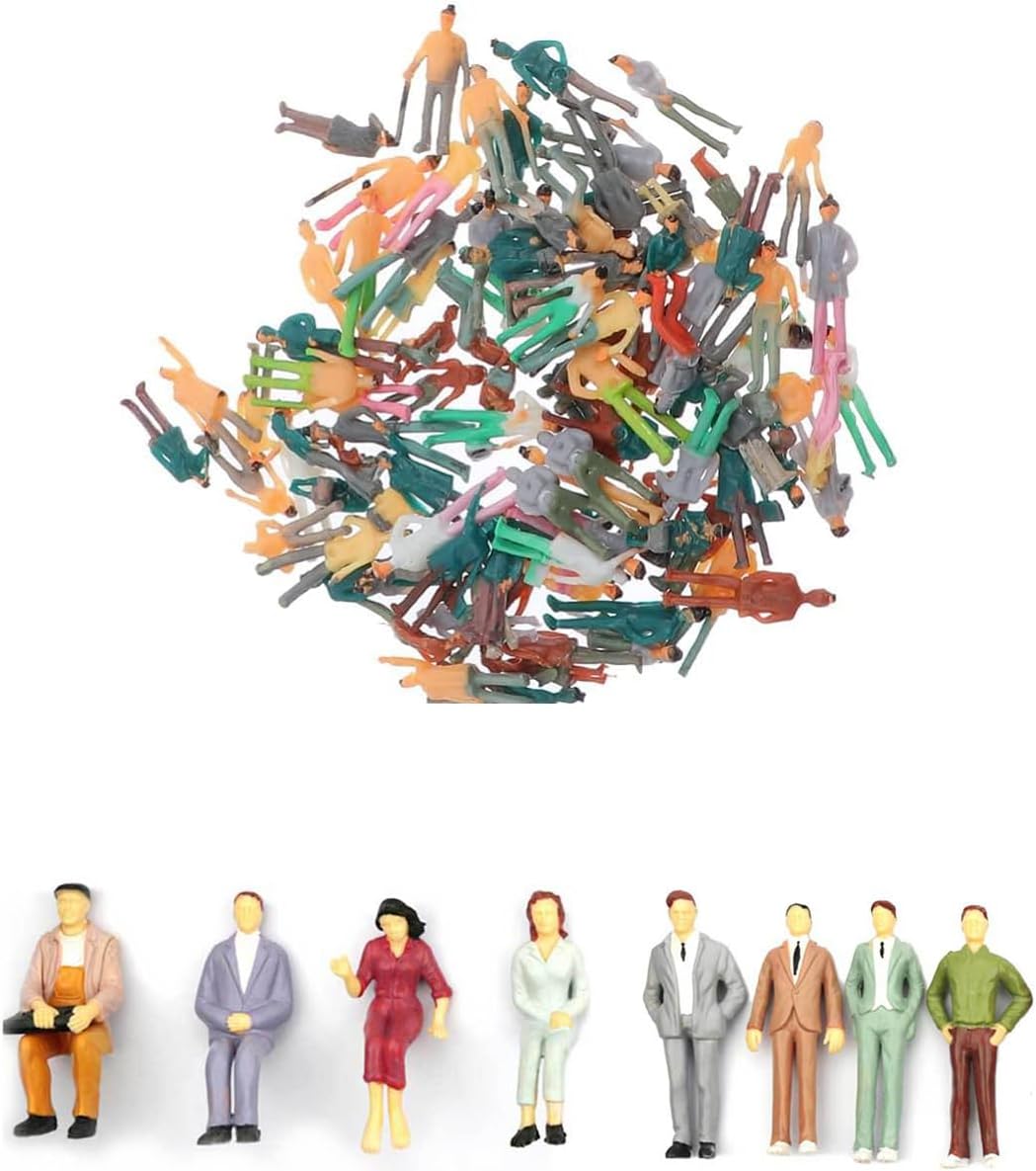 OUDQFCJ Miniaturfiguren Set - 50 Teile Maßstab 1:87 Für Modelleisenbahn