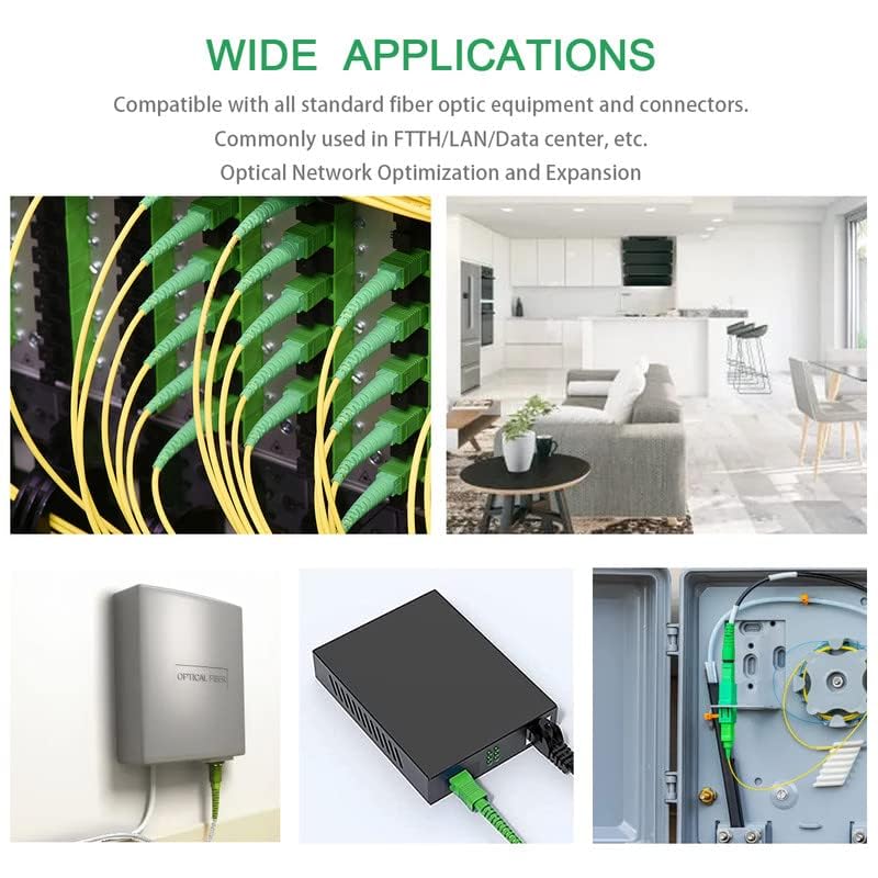 Image of (246ft /75m) SCA to SCA Fiber Optic Internet Cable, Armored Fiber Patch Cable, OS2 Single Mode Fiber Optical Patch Cord, Simplex - 9 /125um, LSZH White πππ’ππ€πΎπππ‘ππ¨