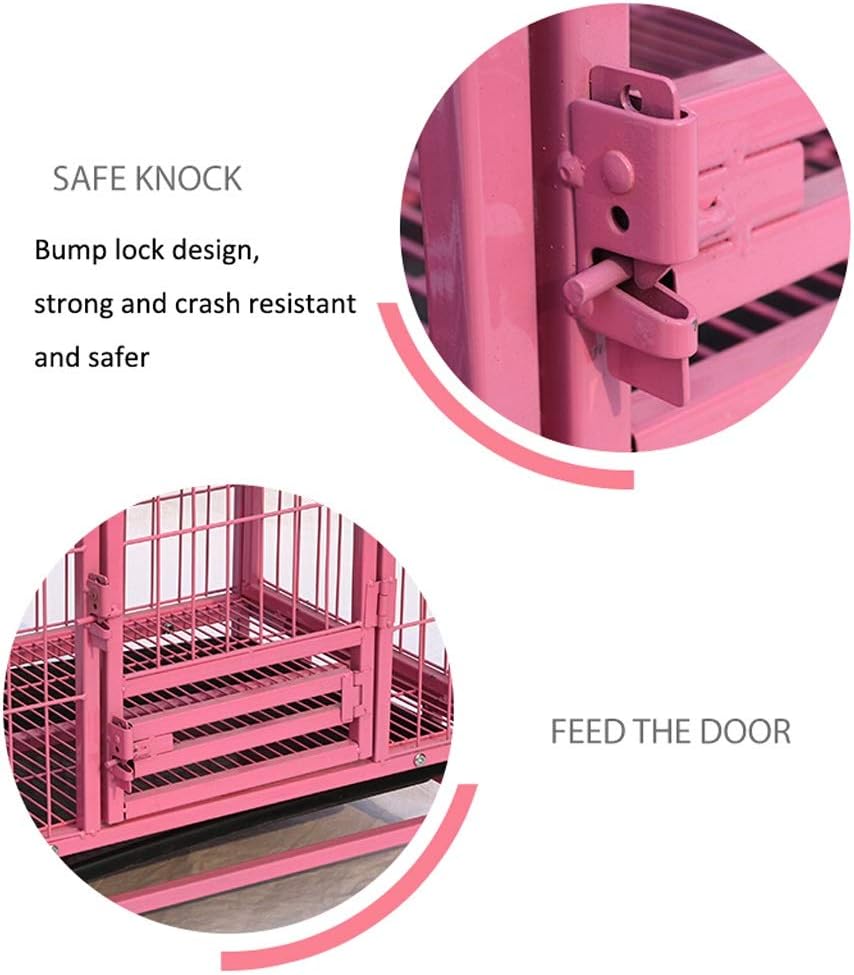 Pets Dog Crate Black Dog House Small Dogs Medium Dogs Large Dogs Crate Pet Kennel Strong with Four Wheels Easy to Install Outdoor Indoor Use for Pet Animals Outdoor Indoor (M(78 * 54 * 70cm))