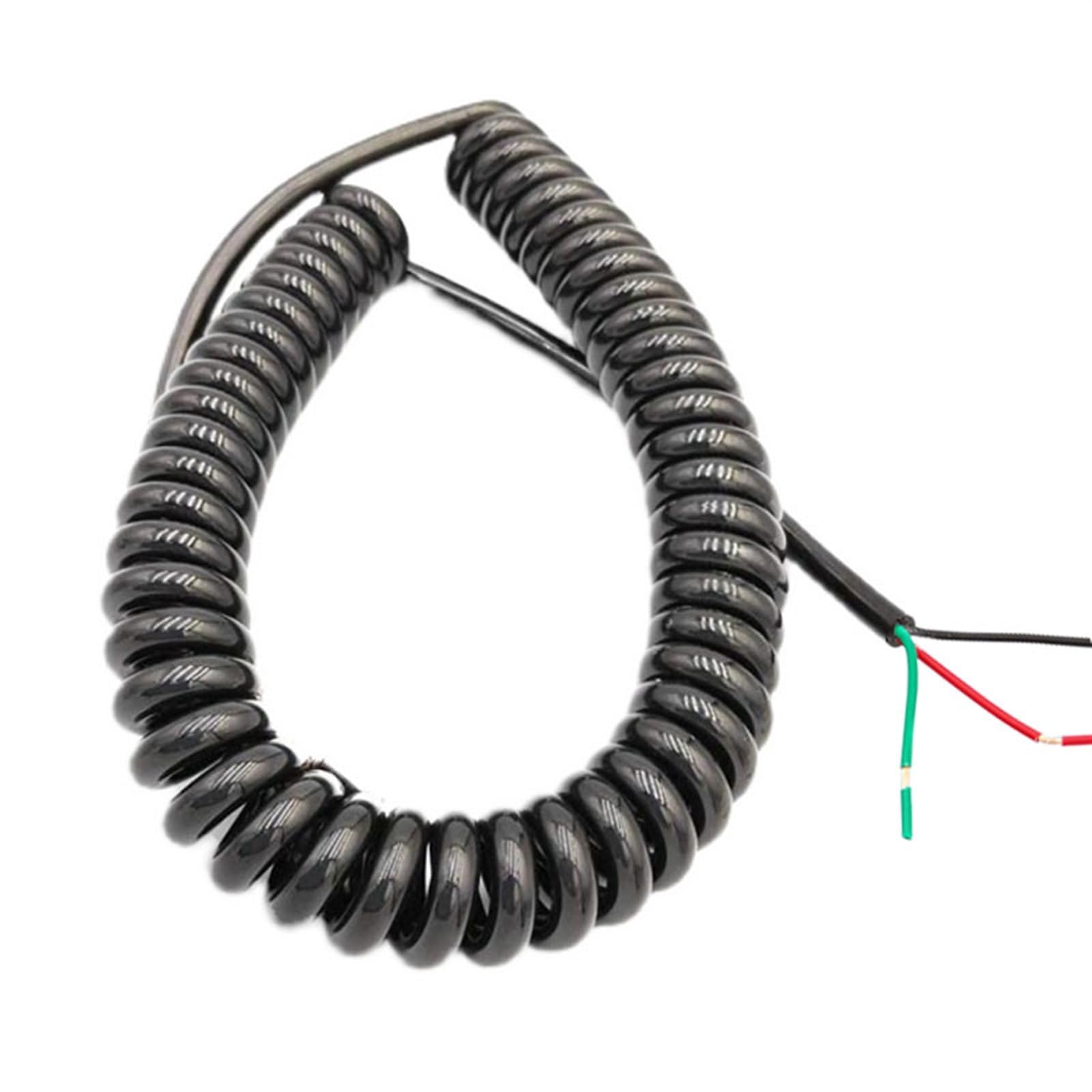 Cavo di prolunga telescopico da 1 metro elastico nero a 3 nuclei industriali (18 AWG)