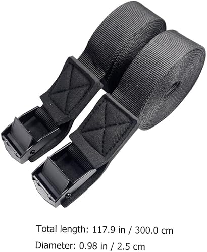Miniatura 5 de BESPORTBLE 2 pares de correas de equipaje de techo para kayak, portaequipajes, portaequipajes, portaequipajes, resistente, correas de amarre de