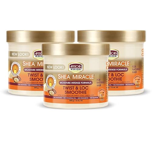 African Pride Shea Miracle Moisture Twist & Loc Smoothie (paquete de 3), 12 onzas