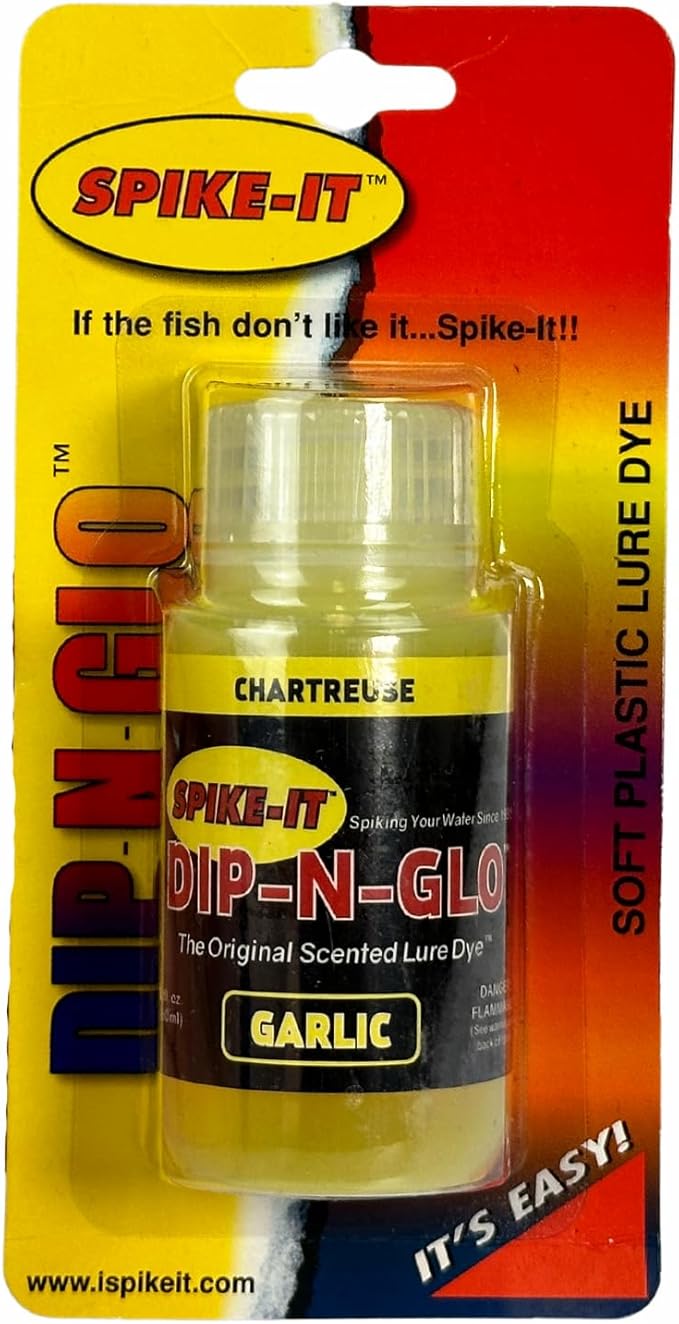 Amazon.com: Spike It Softbait Lure Dye | Dip-n-Glo Garlic Scented Dip ...