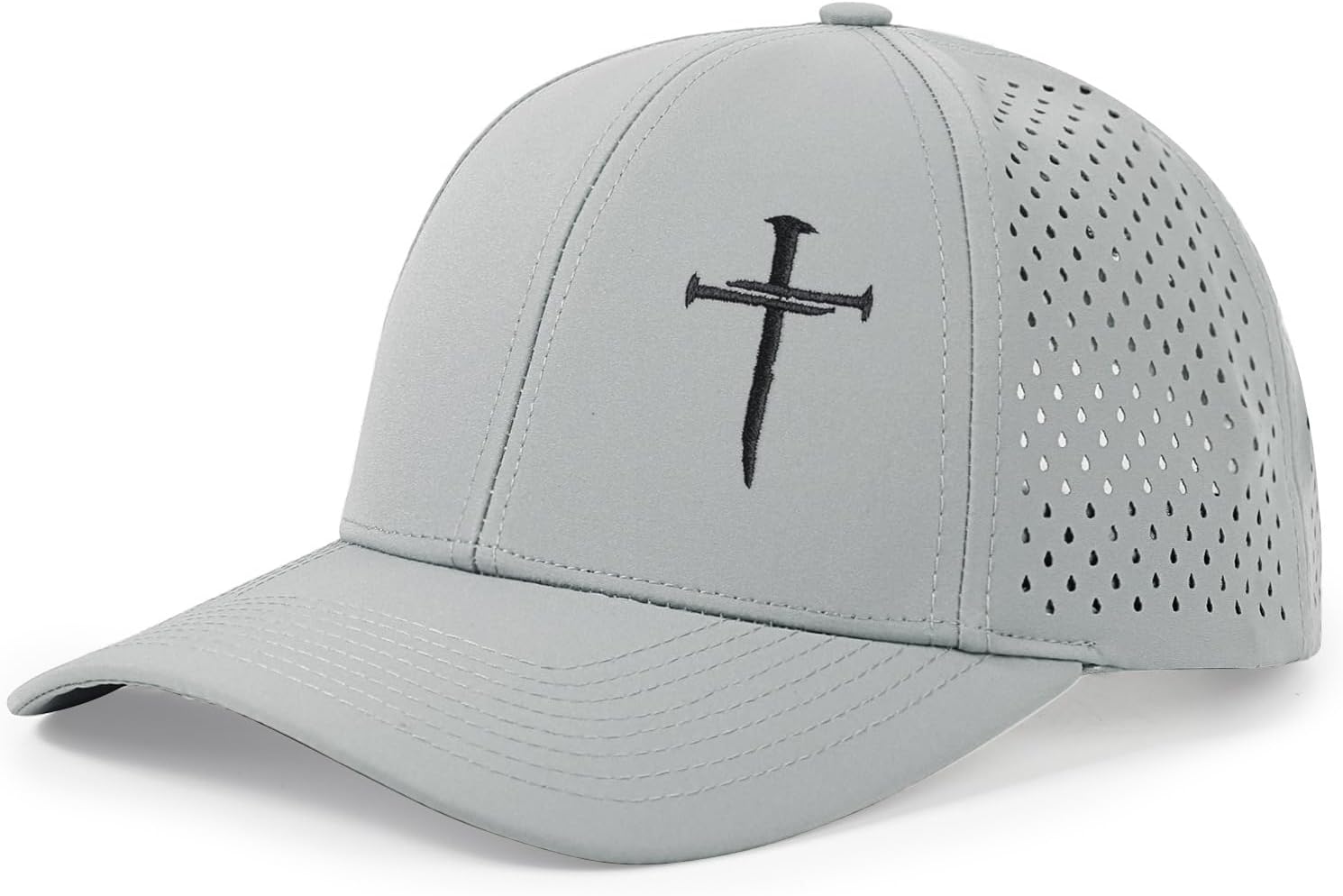 Embroidered Jesus Three Nails Cross-Christian Faith Hats for Men & Women