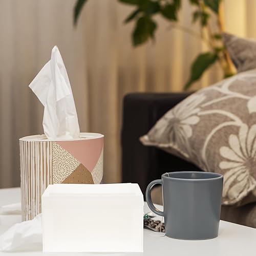 Miniatura 4 de Exceart Molde de silicona de resina para caja de pañuelos, moldes de epoxi de cristal, soporte para servilletas, molde para manualidades, fundición