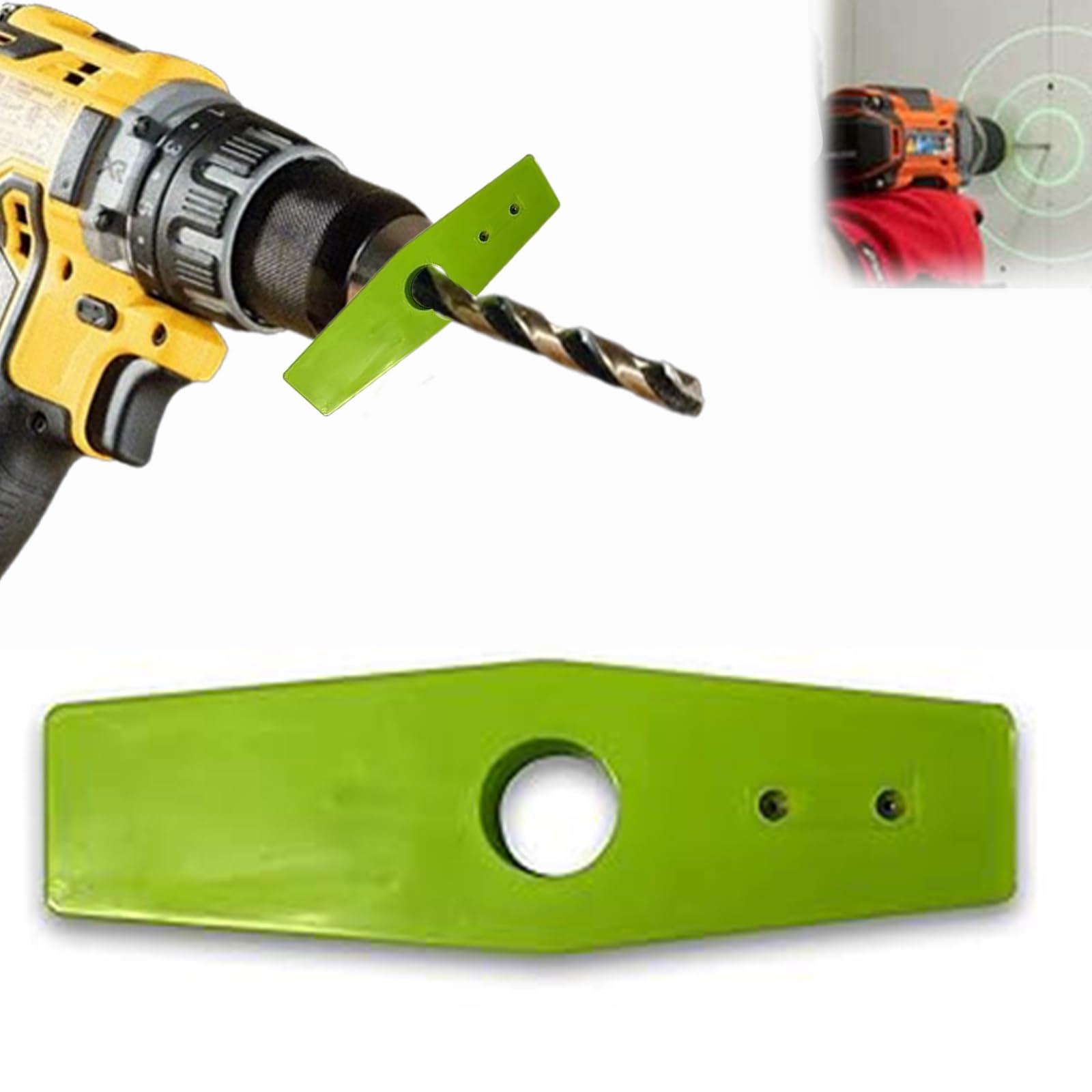 Lyoveu Green Accessories For Drill And Tool Alignment Devices,Vertical Drilling Locator,Hole Puncher,Drill Guide,Woodworking Center Scriber Line Puncher Positioner Tools,Vertical Pocket Hole Jig Drilling Locator
