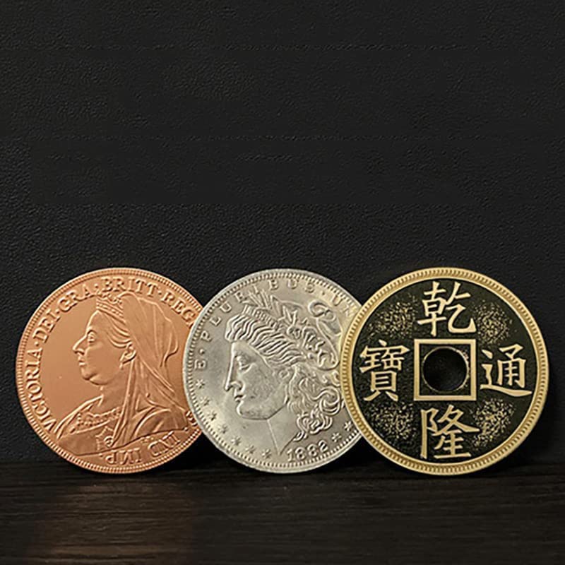 MOMOMAGE Ultimate CSB Deluxe Set Magic Tricks Coin Appear Vanish Transform Magic Magician Close Up Illusions Gimmick Props Mentalism