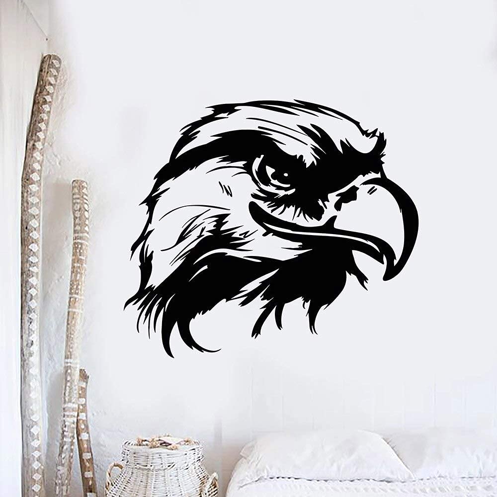 Adesivo Murale Sacinora Aquila Calva Americana - Adesivo Da Parete Rimovibile In Vinile, 76x35 Cm, Per Cameretta, Soggiorno, Ufficio