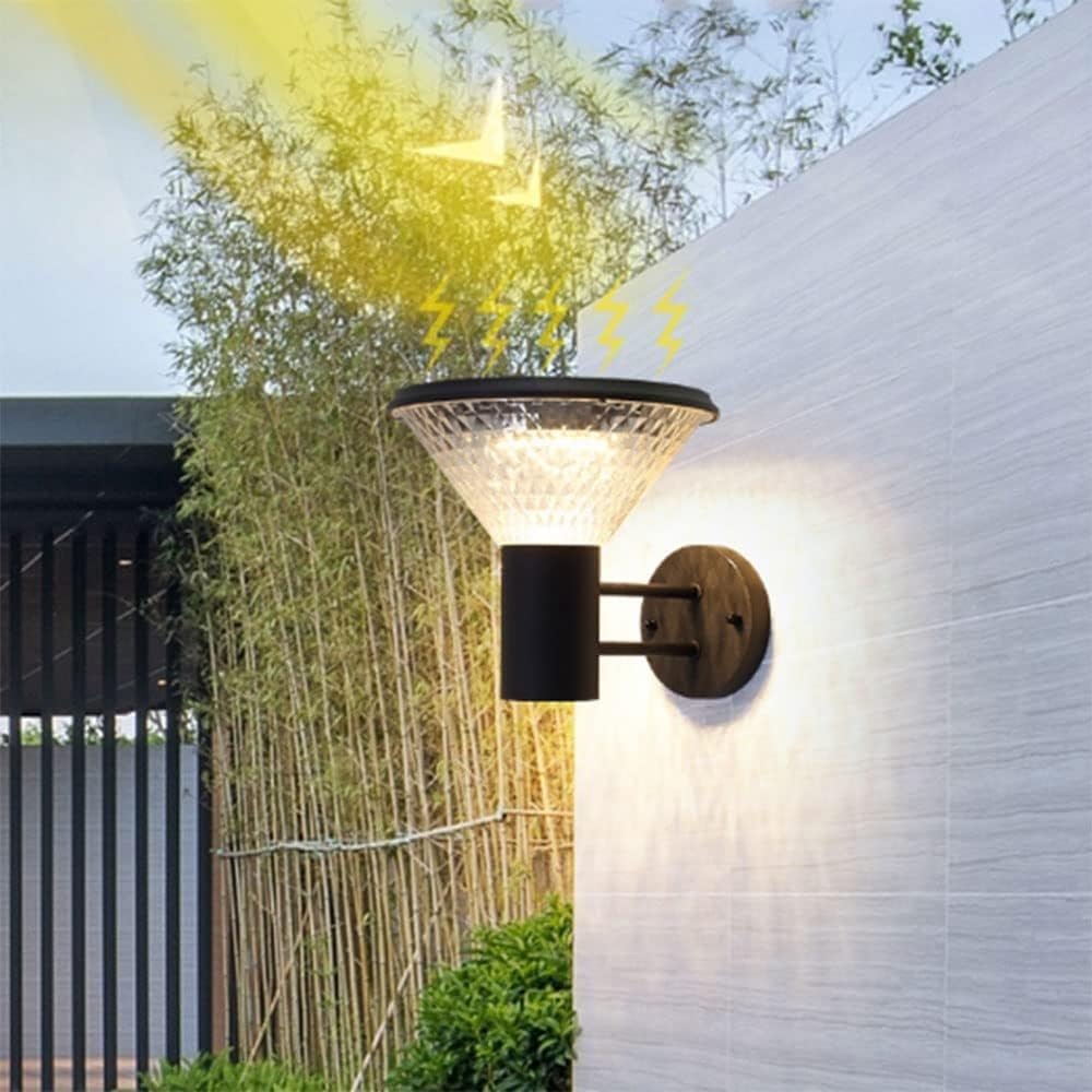 noxozoqm Outdoor LED Wall Light Solar Wall Light Super Bright Exterior Wall Light Lighting Villa Exterior Wall Light