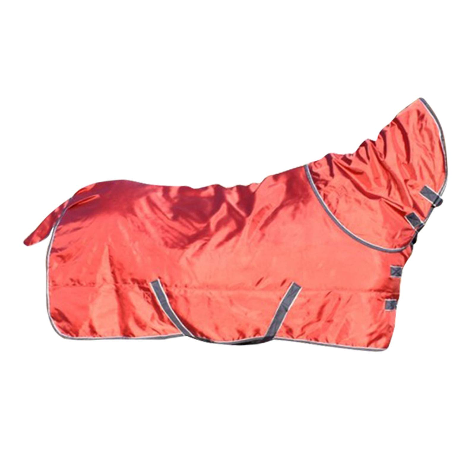 Coperta invernale per cavalli, impermeabile, per esterni, morbida, invernale, con cavallo (rosso, 140 cm)