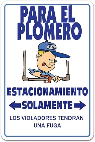 Letrero de fontanero Grifo de Fregadero Regalo Aprendiz Journeyman Divertido Signo Decoració Fontanero Novedad Sign | Interior/Exterior | Decoración