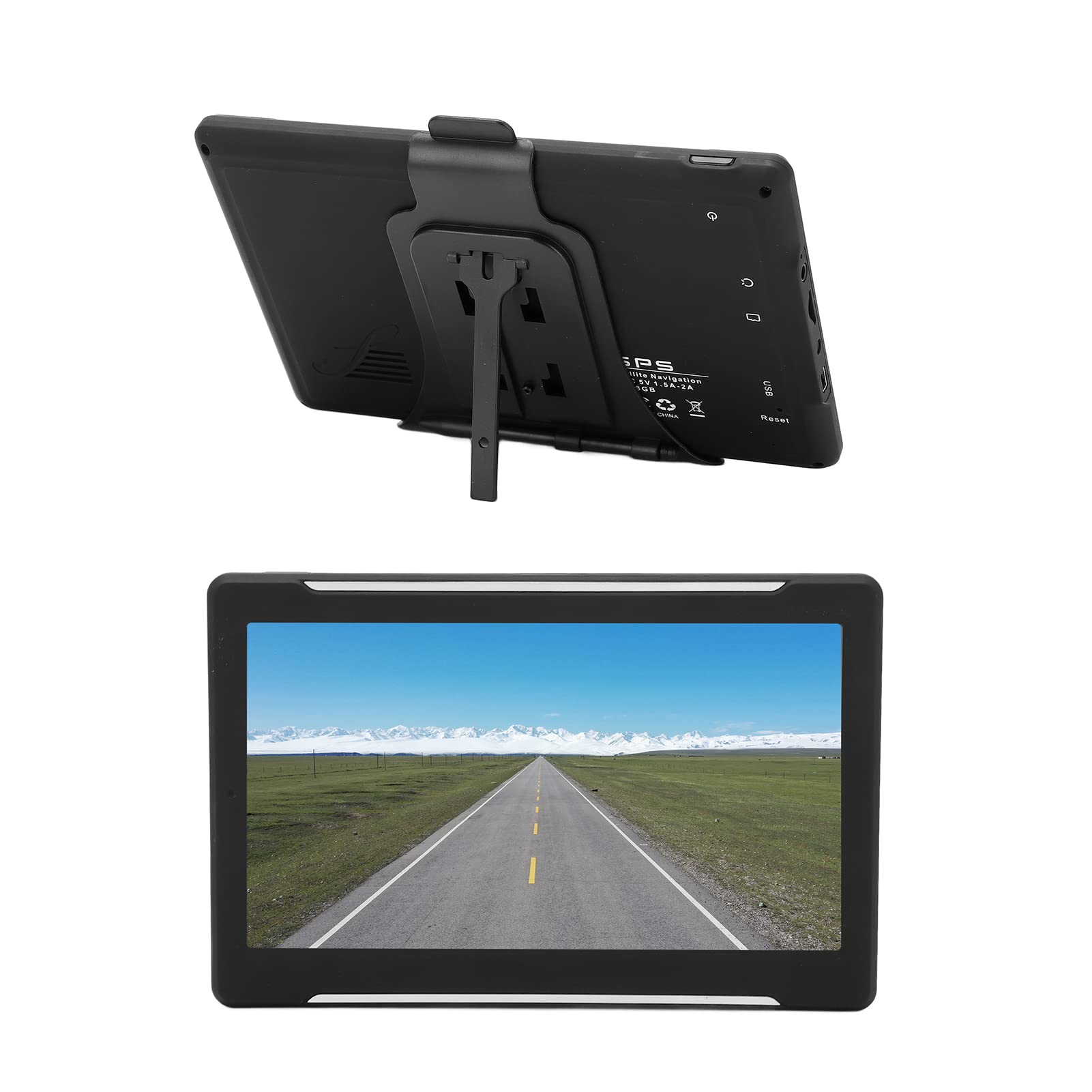 GPS-Navigation für Auto, 7-Zoll-Bildschirm 8 GB 256 MB WiFi GPS-Navigator 180 W 1024 x 600 HD Leicht zu erkennendes Offline-Auto-GPS mit Sprachführung, Warnsystem, 1500-mAh-Akku für Pkw-LKW