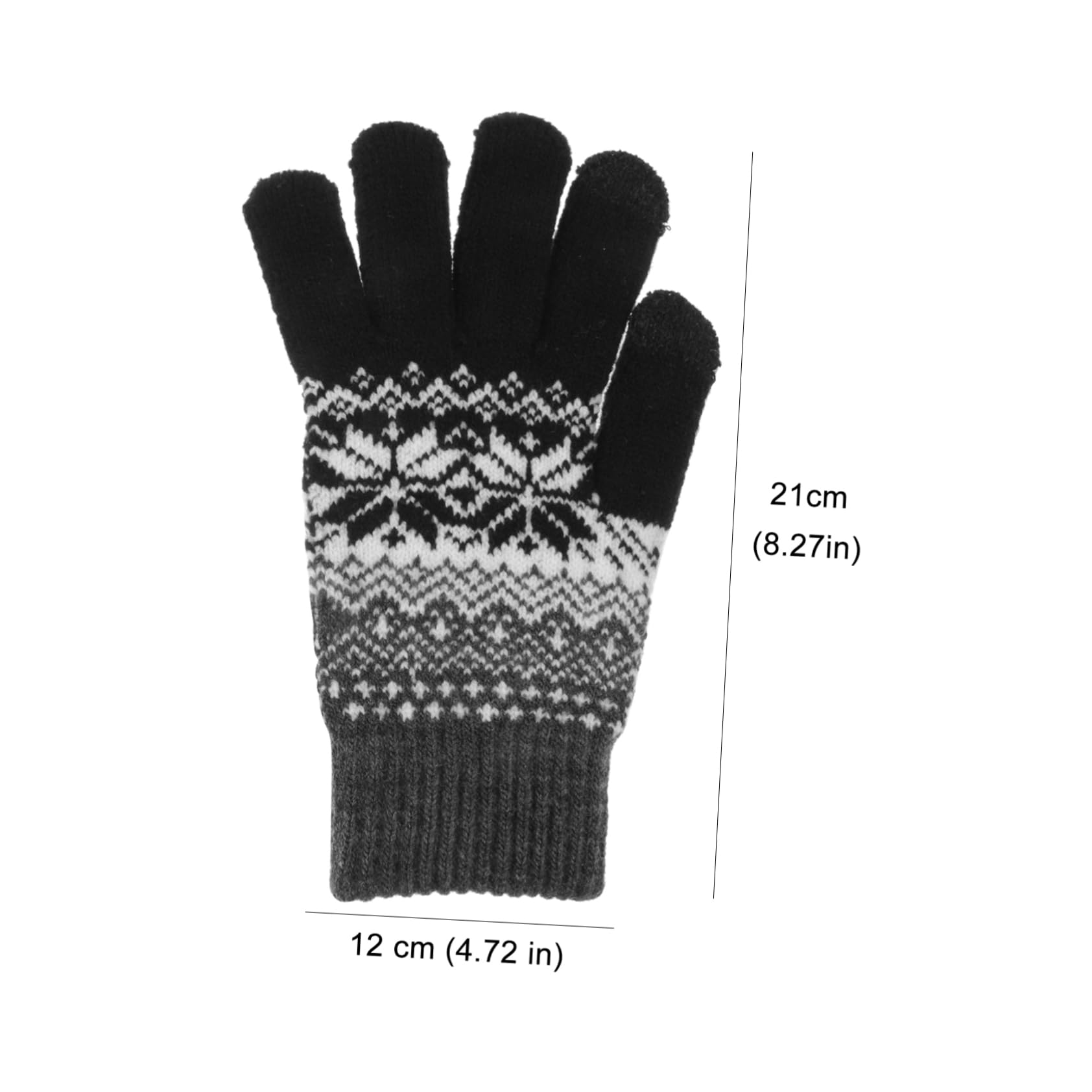 Beavorty 1Pair Winter Warm Touchscreen Gloves for Men and Women Thickened Knitted Windproof for Cold Weather Use Christmas and Year