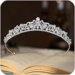 SWEETV Wedding Tiaras and Crowns, Rhinestone Bridal Crown Princess Tiara Headpieces for Women and Flower Girls, Bridgerton Hair Accessories for Birthday Prom Quinceanera