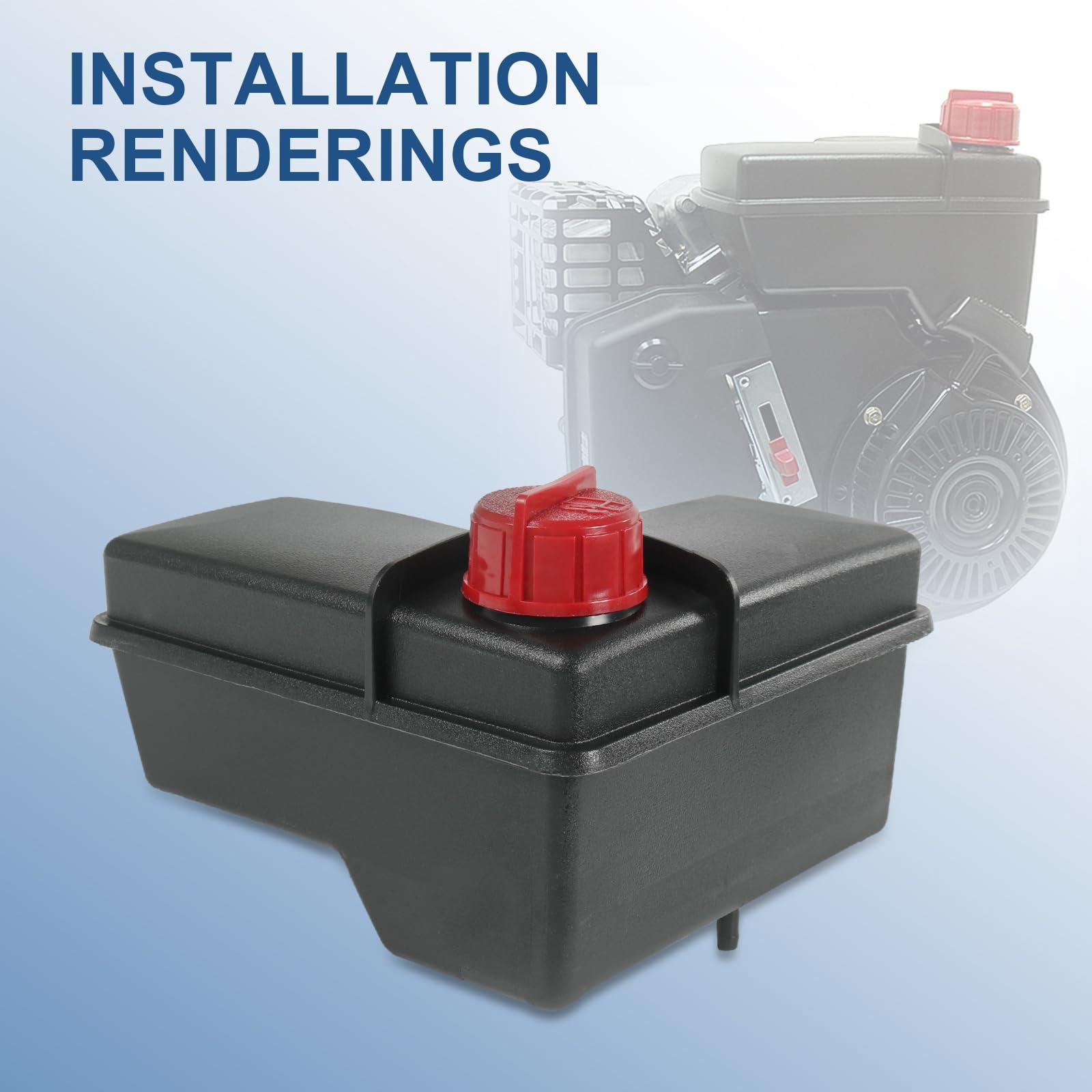 Depósito de combustible 36863 compatible con motores de equipos de césped y jardín | Repuesto para Tecumseh 36863 36752 compatible con OHH45, OHH50, OHH55, OHH60, OHH65, OHSK55