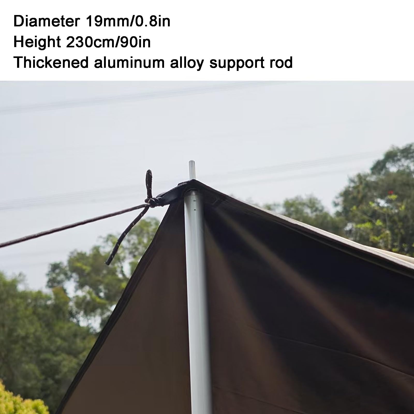 Versatile Tendalino Auto, Tenda da Camper con Palo, Tendalino Camper Universale Impermeabile in Tessuto Oxford Anti-UV(400cm/157in)