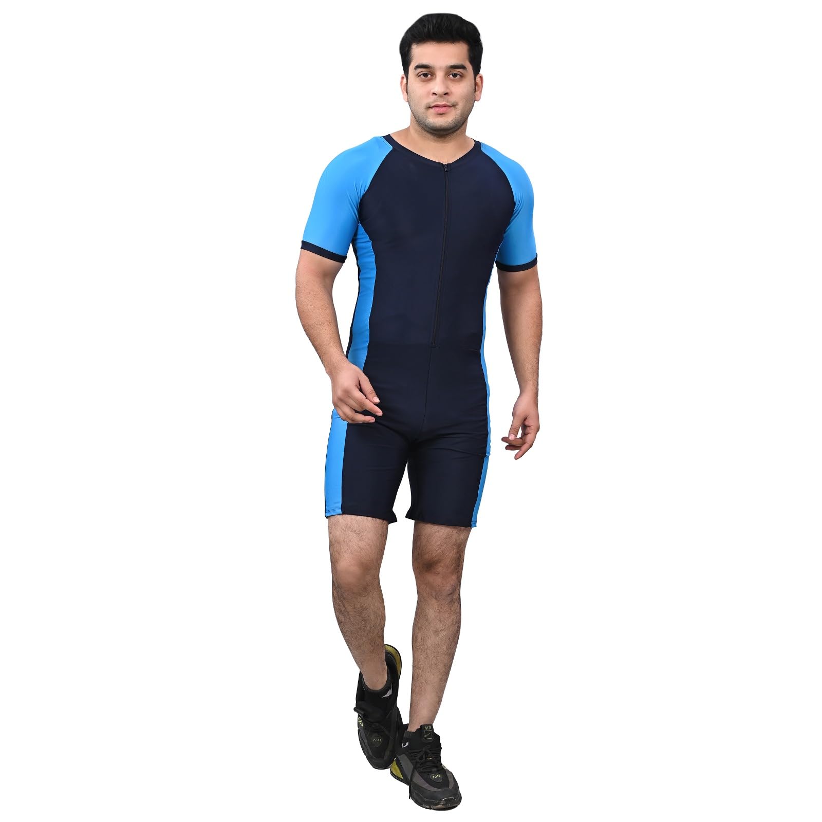 Men's Swimming & Skating Bodysuit | Stretchable Quick Dry One-Piece Sportswear-picture-15