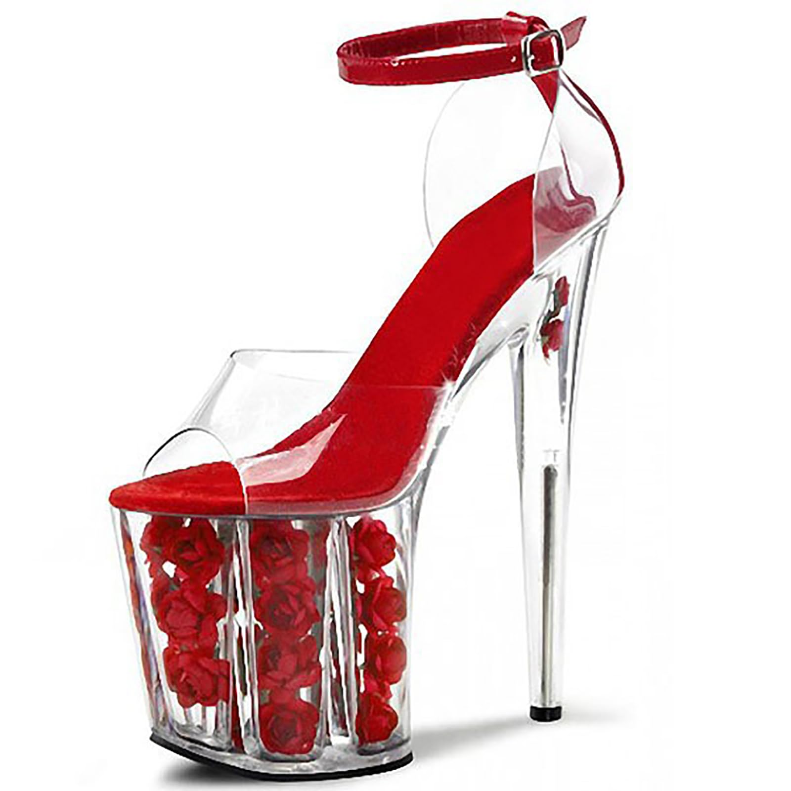 Escarpins transparents à talons hauts avec plateforme confortable - 3