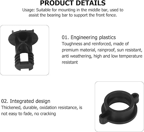 Miniatura 5 de Aisladores de poste redondo apretado, 100 piezas de ABS tipo aisladores eléctricos de valla aislantes eléctricos de sujeción de alambre para valla