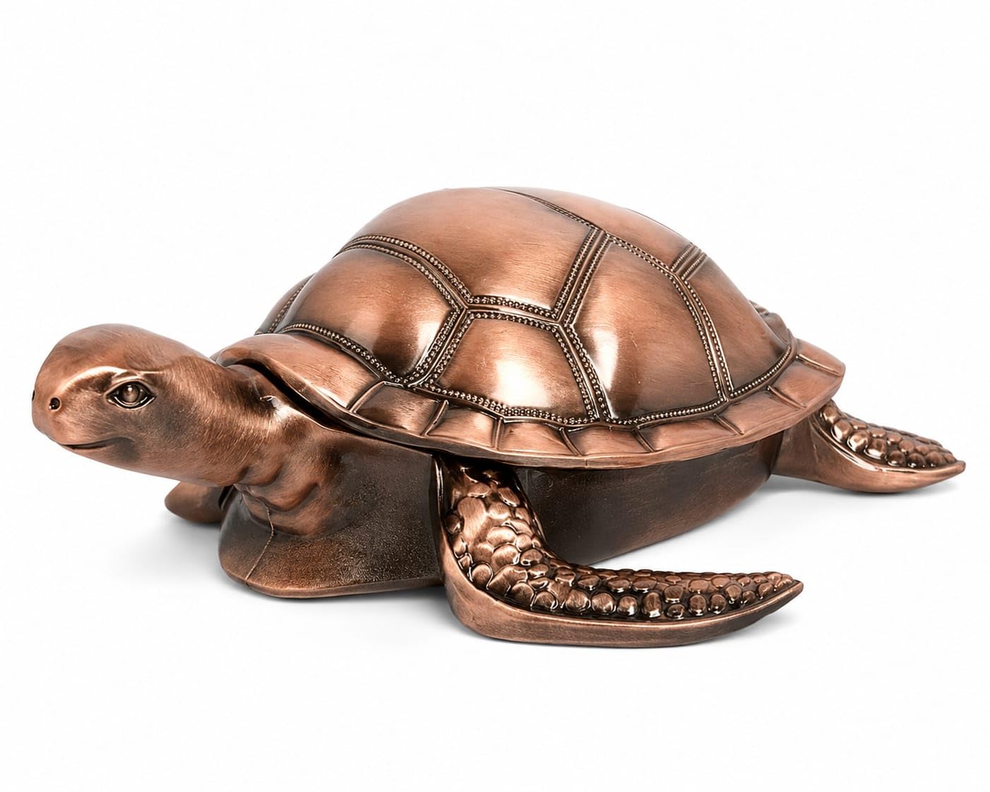 Vintage Turtle Ashtray with Lid | Metal Windproof Cigarette Ash Holder | Decorative Tabletop Ashtray for Home, Office, Patio & Outdoor Use | Bronze Finish-image-46