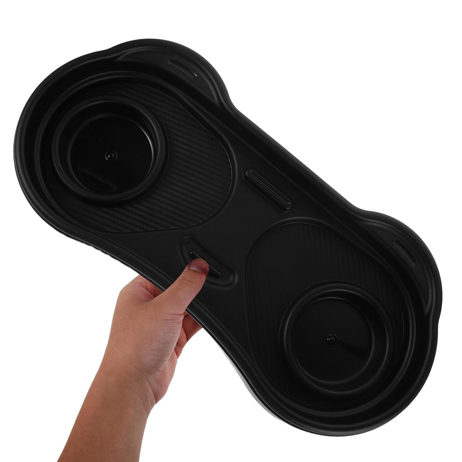 Vassoio per Snack Passeggino con Portabicchieri Staccabile in Plastica ABS a Forma di Panda Accessorio per Carrozzine per Viaggi e Uscite con Piccoli