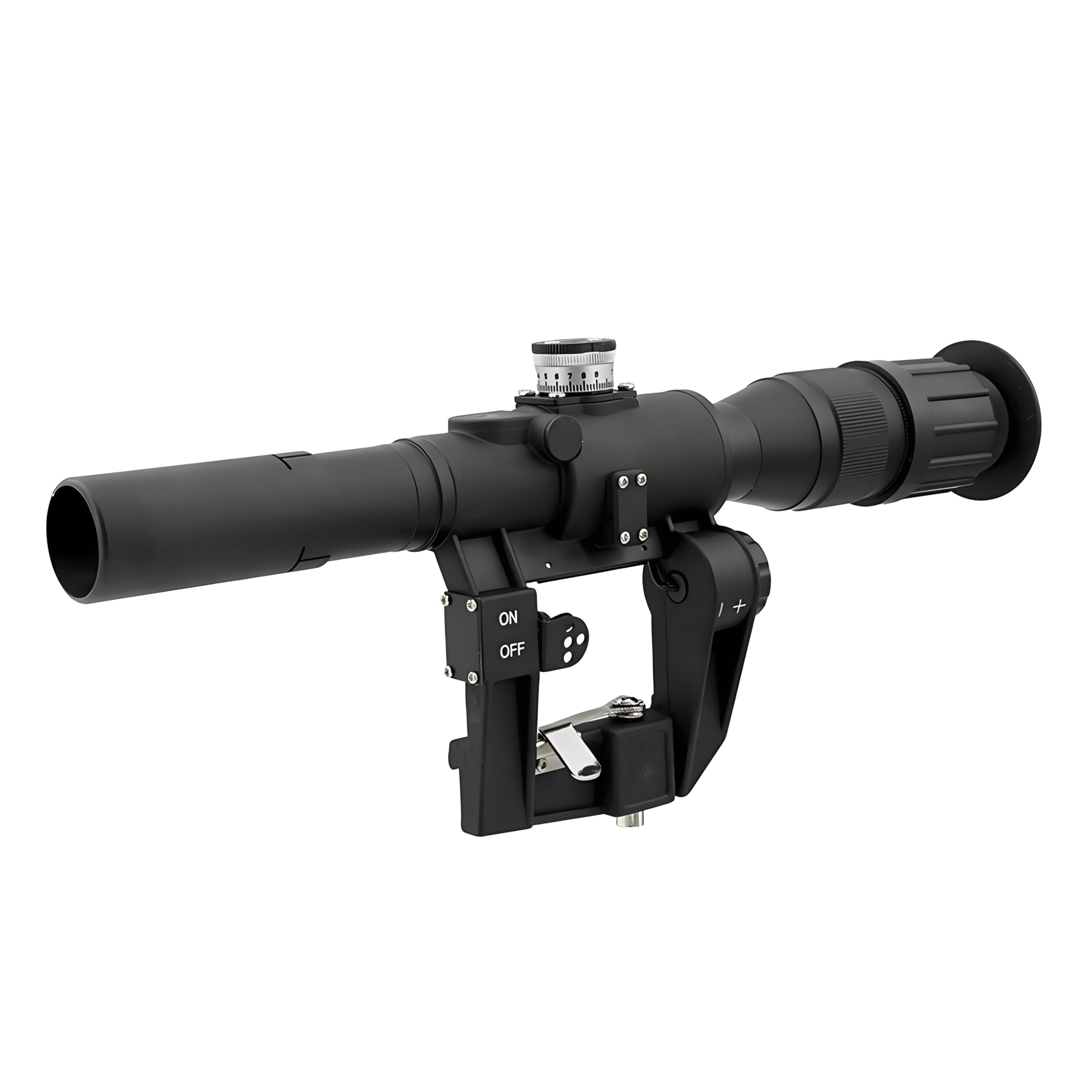 Tactical SVD 4x26mm Riflescope 4X Sniper Scope Optic Sights BDC Reticle with Side Rail Mounting System & Anti-Reflective Lens Protect Covers,Black