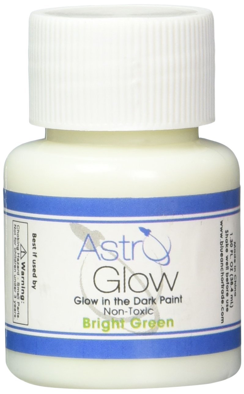 Astro Glow Non-Toxic Glow in the Dark Paint, Light Green, 1.30 fl. oz.