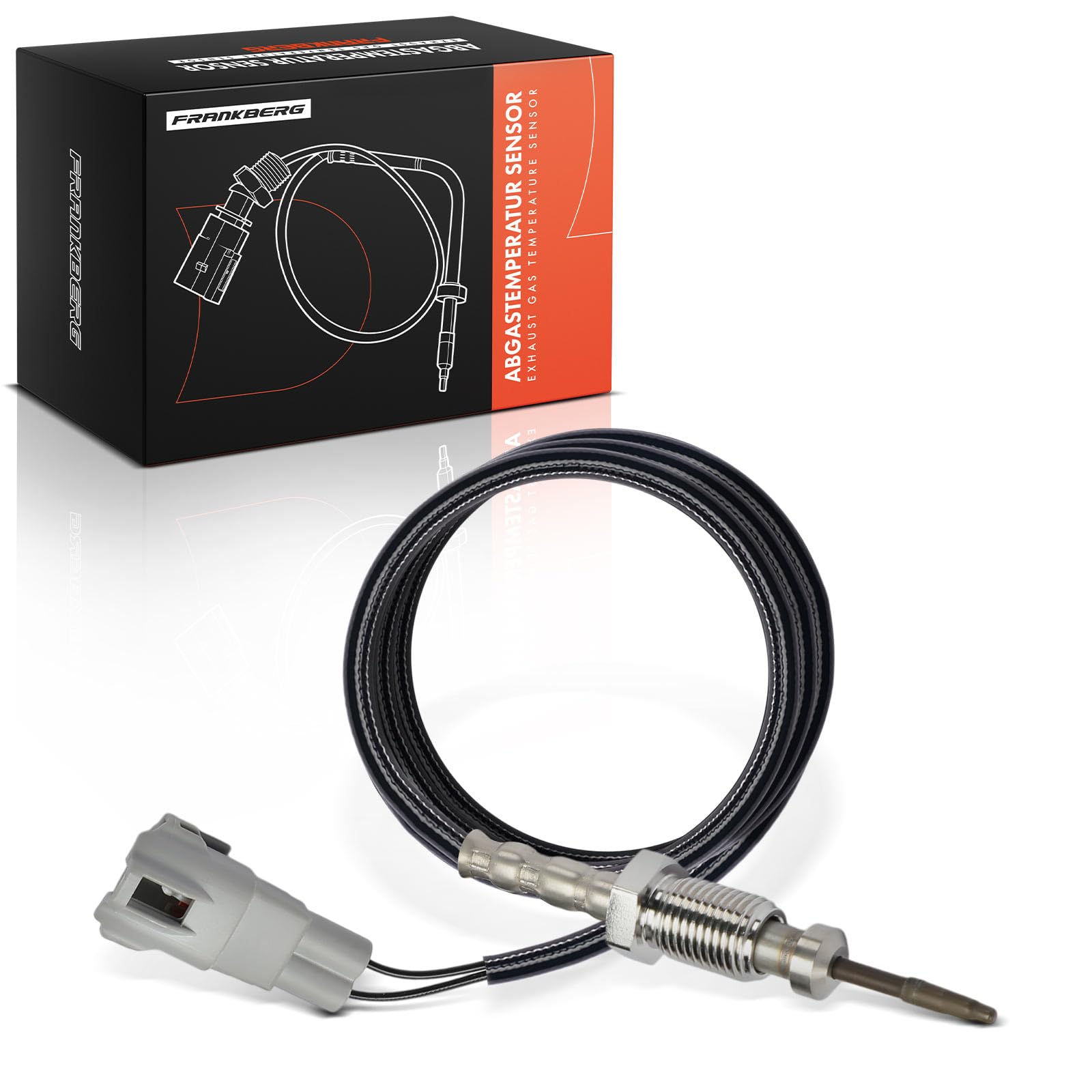 Frankberg Sensor de temperatura de gases de escape 2 Polos Compatible con Grand Vitara II JT TD TE 1.9 DDiS AWD 1.9 DDiS 2005-2015 Replace# 1481067J10,1481067J10000